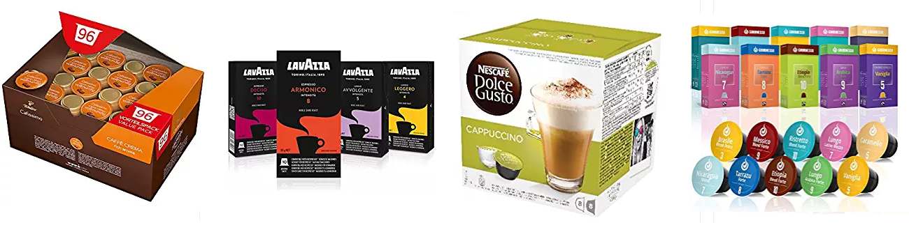 Kaffee für die Kapsel- & Padsysteme: Dolce Gusto, Nespresso, Tchibo cremesso,  Tassimo usw.