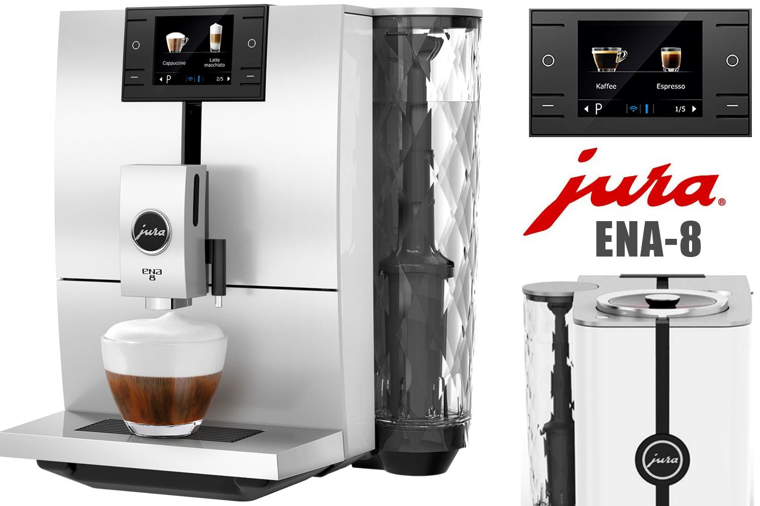 Kaffeevollautomat_Jura-ENA-8  - 4. Platz Stiftung Warentest 12/2018 - Bestes Preis-Lestungsverhältnis
